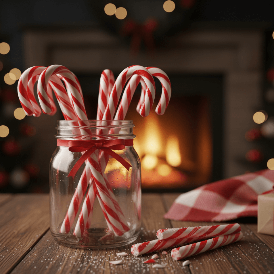 Bougie artisanale parfumée sucre d'orge, faite main en France