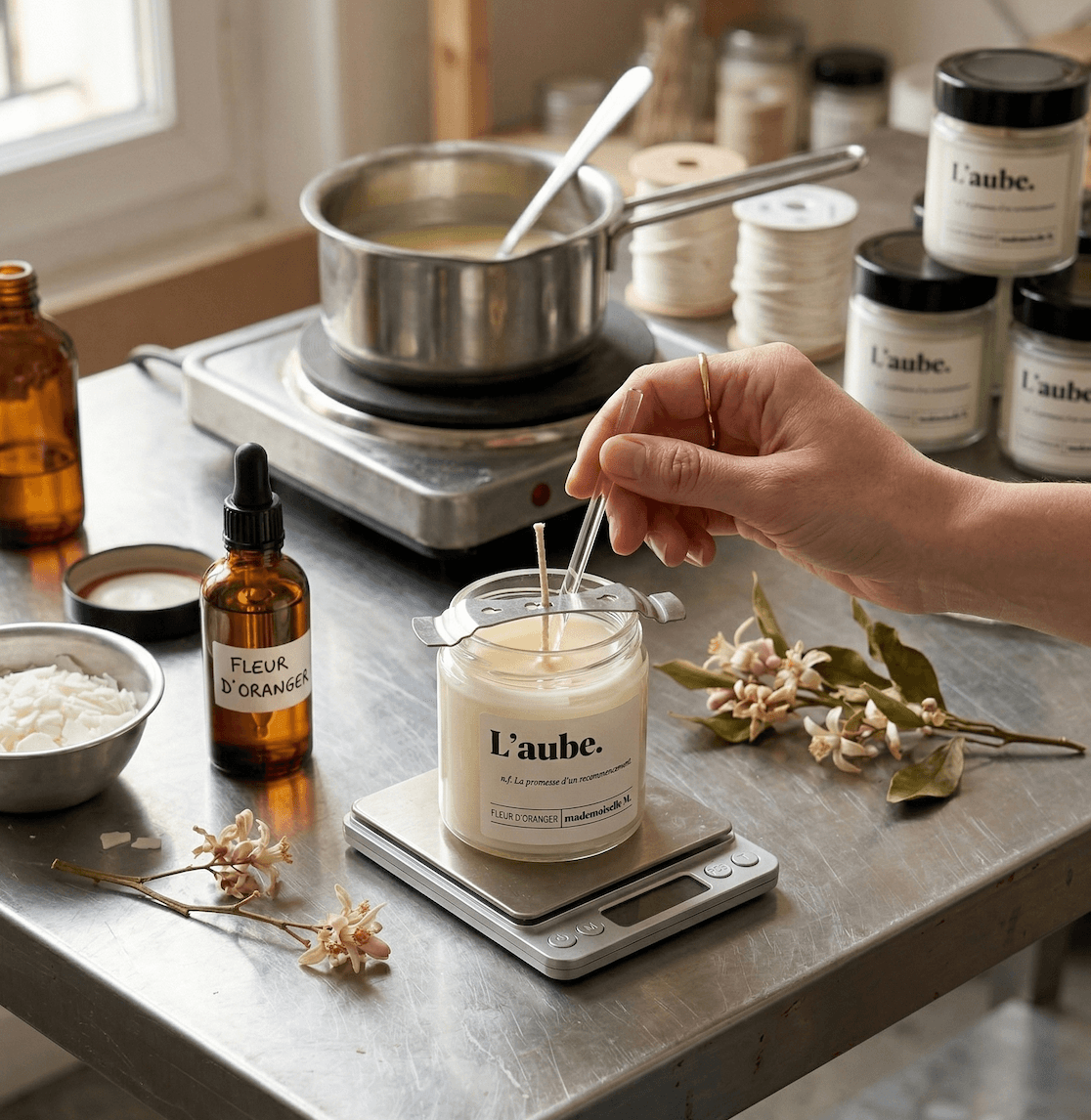Image de conception de bougies parfumées