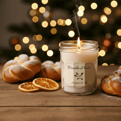 Bougie artisanale parfumée fleur d'oranger, faite main en France