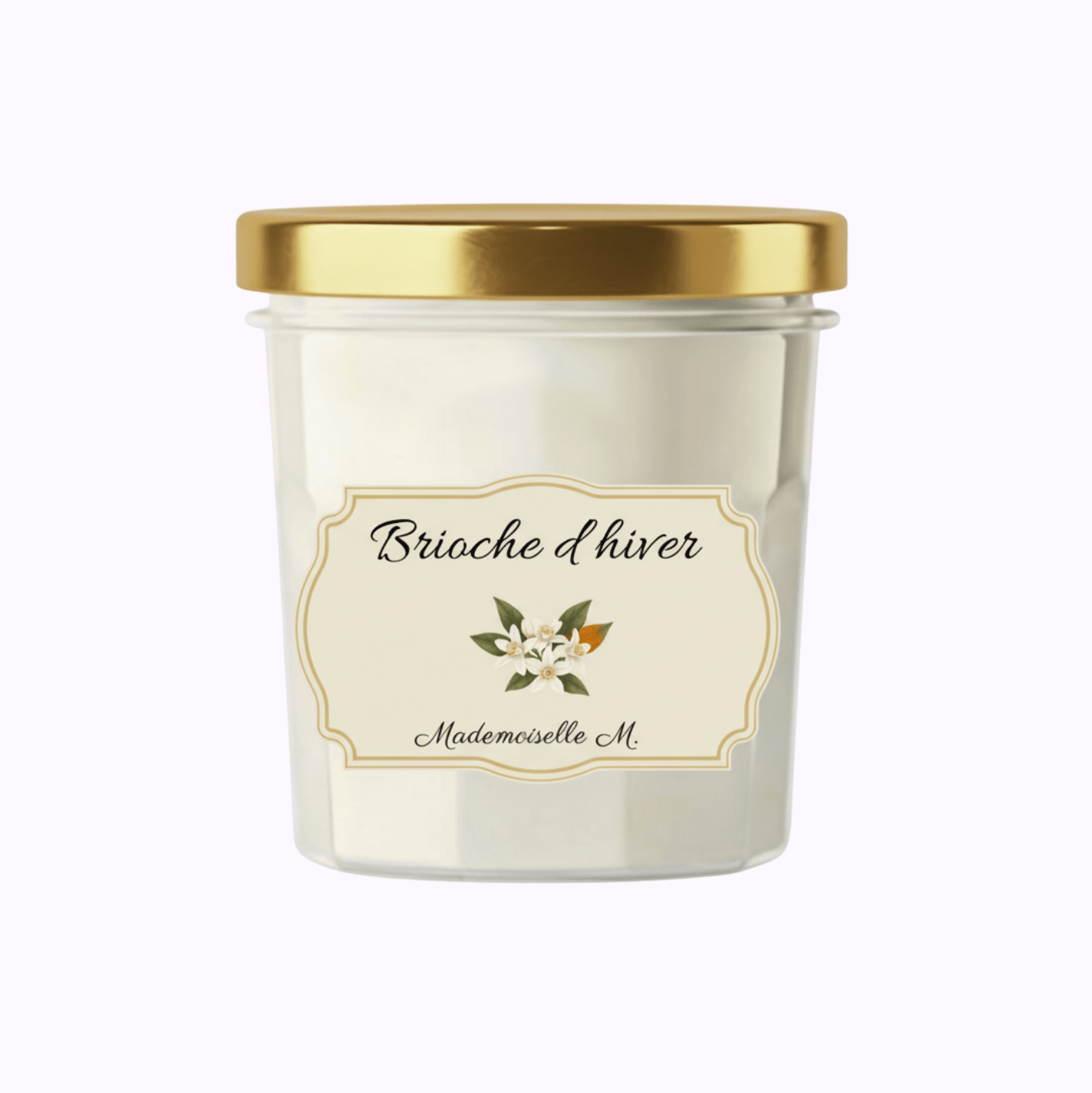 Bougie artisanale parfumée fleur d'oranger, faite main en France