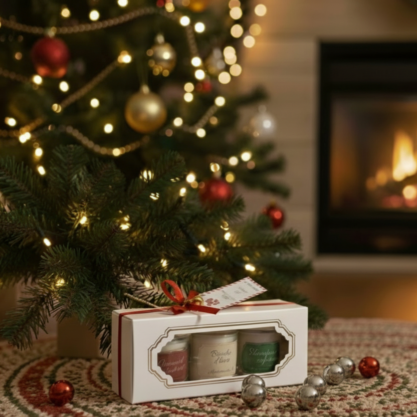 Coffret Cadeau de Noël : 3 mini bougies parfumées